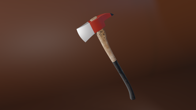 the fire axe Modello 3D .c4d .max .obj .3ds .fbx .stl .blend 