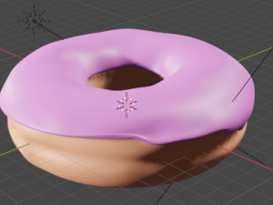 strawberry donut Modelo 3D