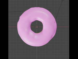 strawberry donut Modelo 3D