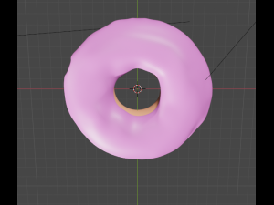 strawberry donut Modelo 3D
