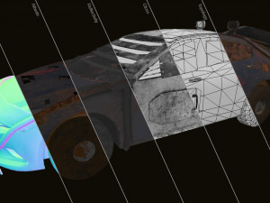grunge car 3D Model