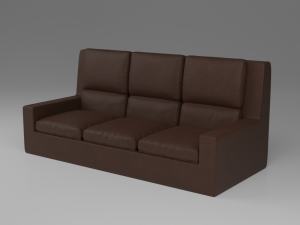 leather sofa Model 3D