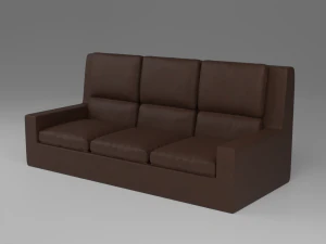 革張りのソファ 3Dモデル