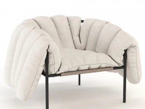 puffy lounge chair 3D Model