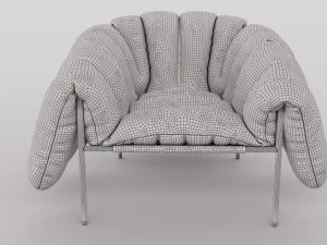 puffy lounge chair 3D Model