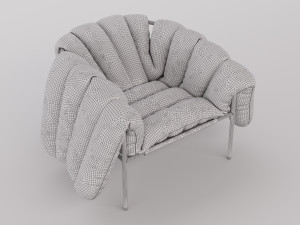 puffy lounge chair 3D 모델