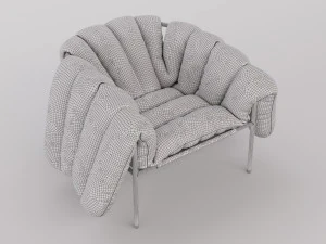 puffy lounge chair 3D Model
