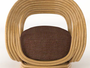 rattan chair summer interior 3D Model