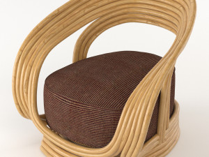 rattan chair summer interior 3D Модель
