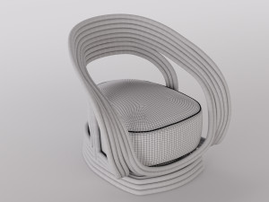 rattan chair summer interior 3D Модель