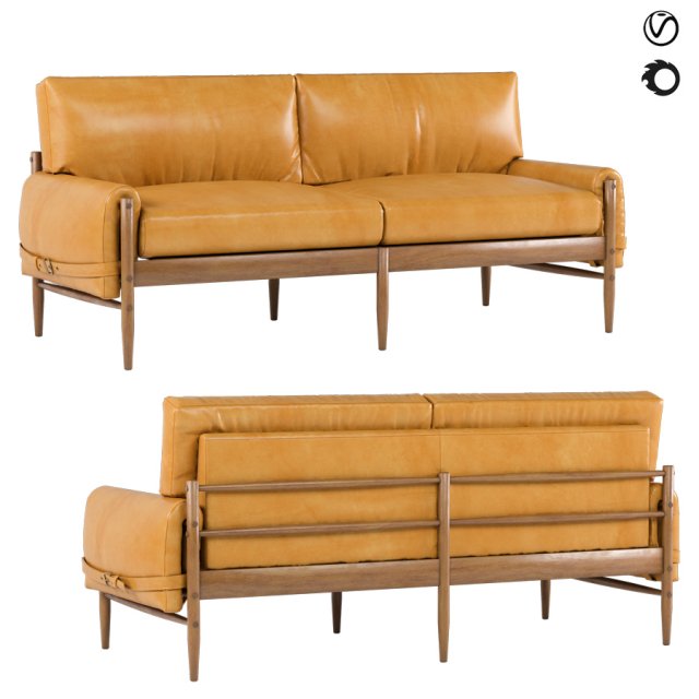 rhys twocushion sofa Modello 3D .c4d .max .obj .3ds .fbx .stl .blend 