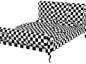 rhys leather bed Modello 3D