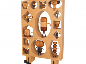 wooden doll 3Dモデル