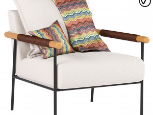 boucle atticus armchair 3D Model