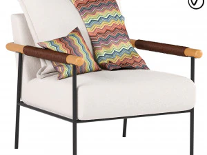 sill&oacute;n &aacute;tico boucle Modelo 3D