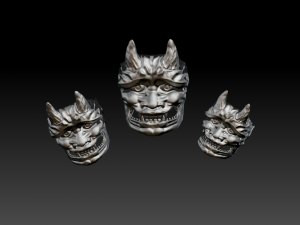 oni mask ring 3D प्रिंट मॉडल