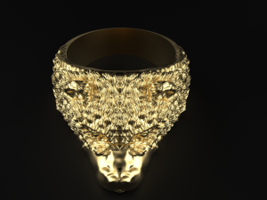 Bear ring with old slavonic runes 3D print model Modelo de Impressão 3D
