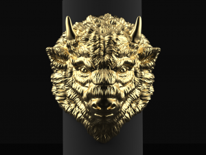 Bison jewerly ring 3D print model Modelo de Impressão 3D