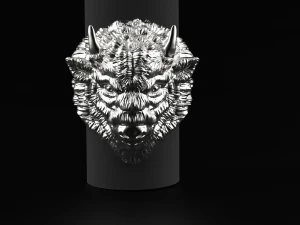 Bison jewerly ring 3D print model 3D Print Model