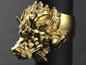 Dragon ring 3D print model 3D Print Model
