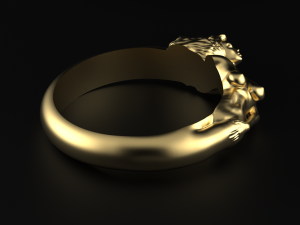 Ma cherie ring 3D 打印模型