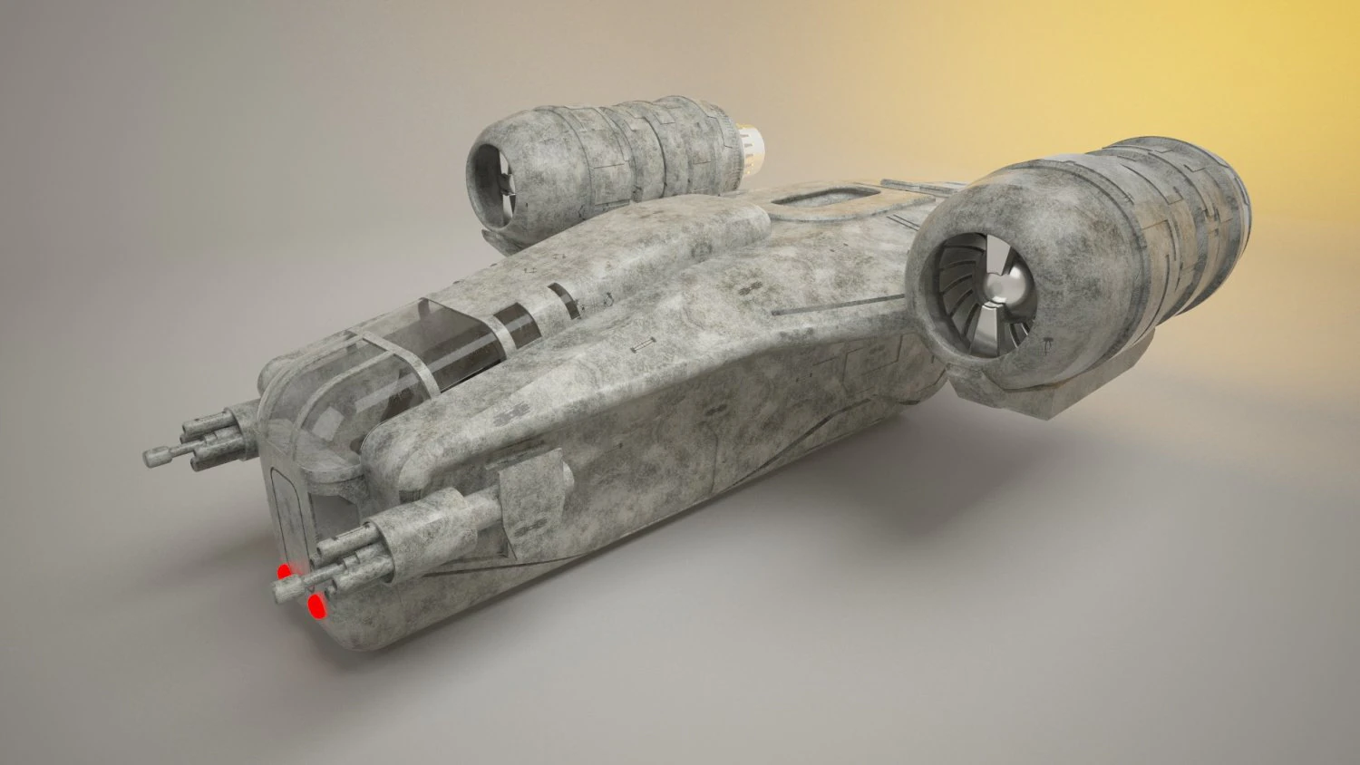 mandalorian ship 3D Model .c4d .max .obj .3ds .fbx .stl .blend