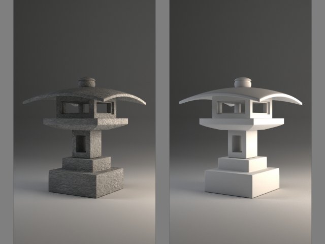 japanese lamp kanjuji 3D Модель .c4d .max .obj .3ds .fbx .stl .blend 