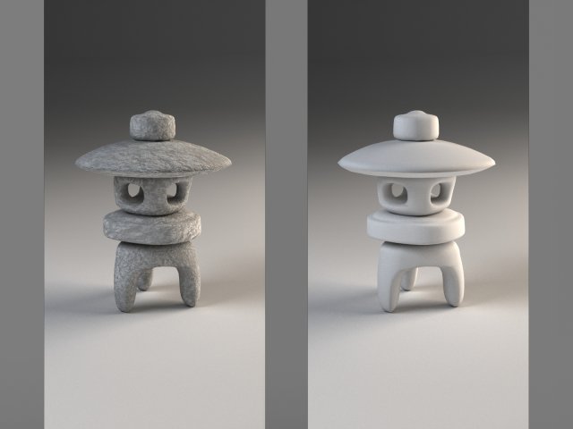 japanese lamp kodai-maru 3D 模型 .c4d .max .obj .3ds .fbx .stl .blend 