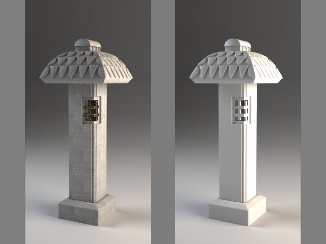 japanese lamp koyabo 3D 모델 .c4d .max .obj .3ds .fbx .stl .blend 