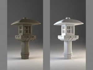 japanische Lampe Okidoro a 3D Modell