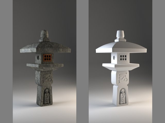 japanese lamp oribe Modello 3D .c4d .max .obj .3ds .fbx .stl .blend