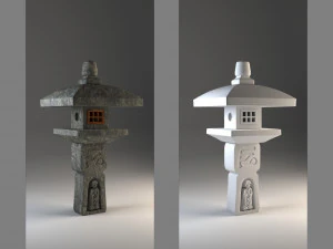 Japanese lamp oribe 3D Model