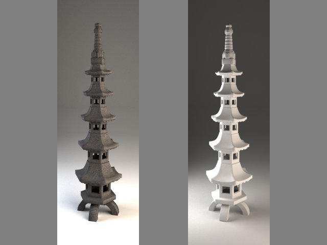 japanese lamp pagode 3D Модель .c4d .max .obj .3ds .fbx .stl .blend 