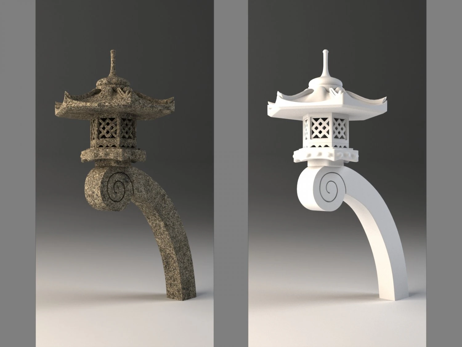 japanese lamp rankei 3D Model .c4d .max .obj .3ds .fbx .stl .blend 