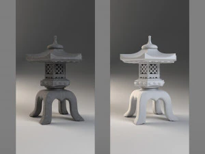 Japanese lamp rokkaku 3D Model