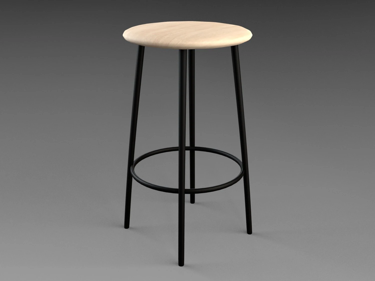 ethnicraft baretta bar stool 3D Model .c4d .max .obj .3ds .fbx .stl .blend