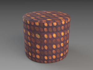 pouf orange dots 3D Model