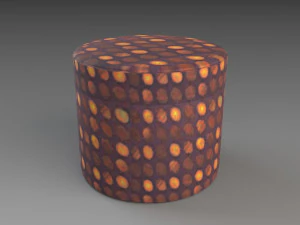 pufe pontos laranja Modelo 3D