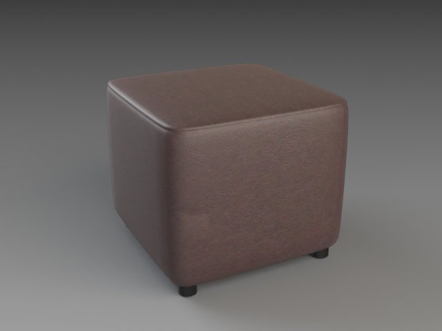 pouf brown skai 3D मॉडल .c4d .max .obj .3ds .fbx .stl .blend 