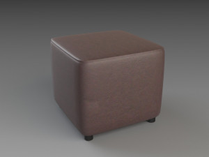 pouf brown skai 3D-Modell