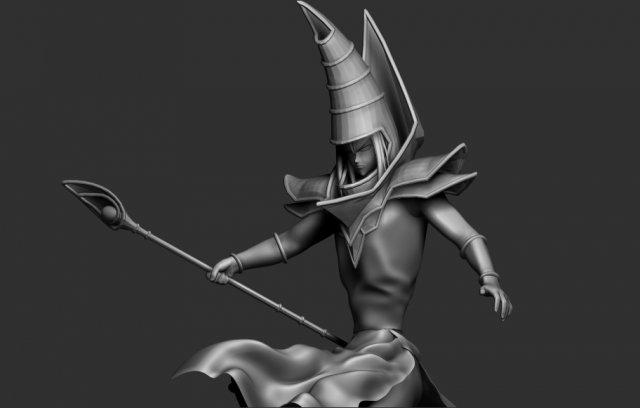 dark magician - yugioh - anime Modello 3D .c4d .max .obj .3ds .fbx .stl .blend 
