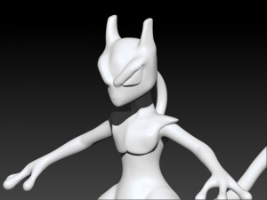 mewtwo pokemon Model Cetak 3D