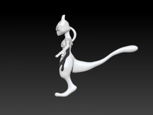 mewtwo pokemon 3Dプリントモデル