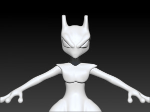 mewtwo pokemon 3Dプリントモデル