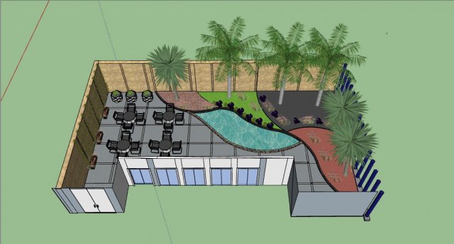 sketchup garden landscape 3d 3D-Modell .c4d .max .obj .3ds .fbx .stl .blend 