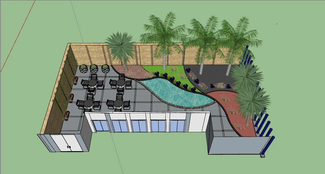 sketchup garden landscape 3d 3D Model .c4d .max .obj .3ds .fbx .stl .blend 