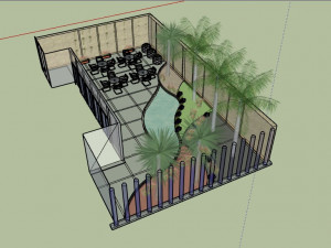 sketchup garden landscape 3d 3D-Modell