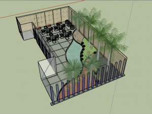 sketchup garden landscape 3d 3D Model