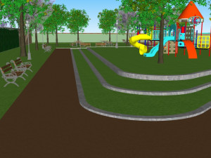 recreation area equipment green from cities 3d 3Dモデル