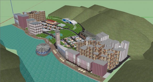 residential housing complex 3D Model .c4d .max .obj .3ds .fbx .stl .blend 